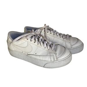 Nike Blazer Low Platform Women’s 8.5 White Leather Shoes